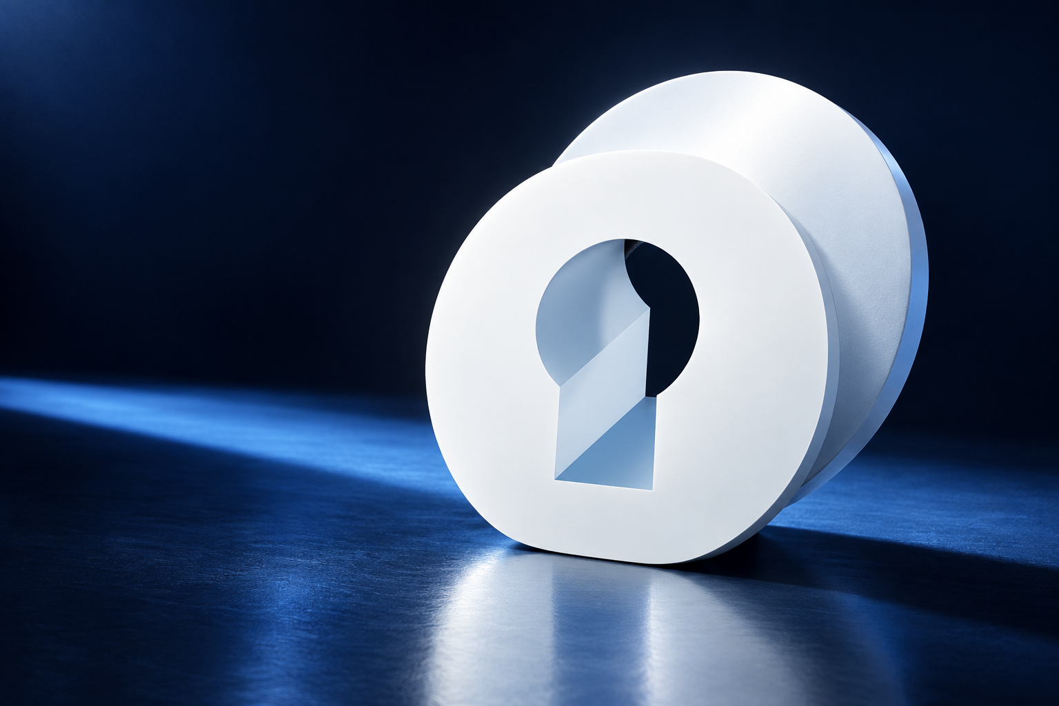 Unlock: three-dimensional keyhole cover