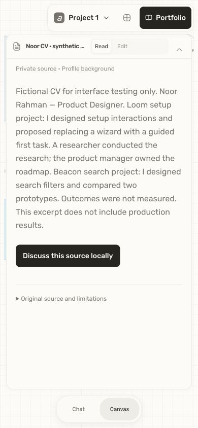 The source stays inspectable